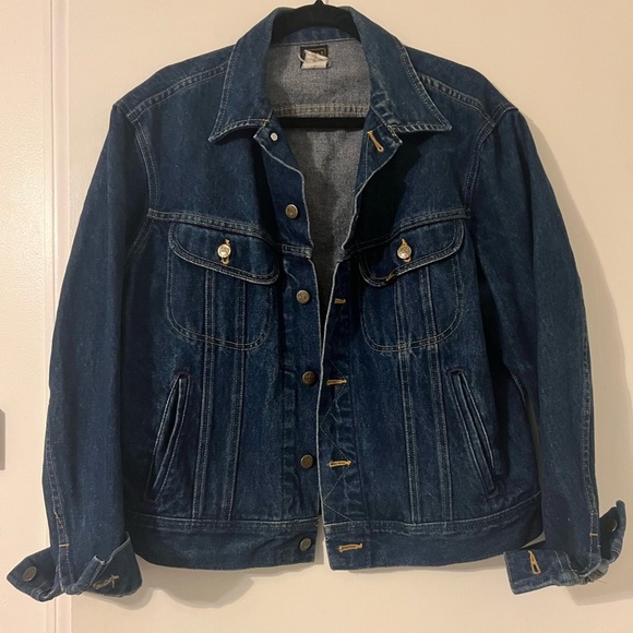 VTG Lee Denim jean Jacket 44R USA Union Made 1970’s (M102) - Picture 1 of 8